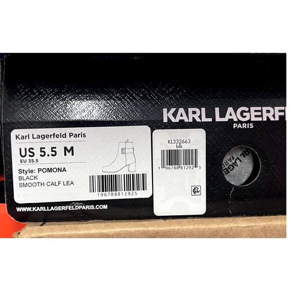 KARL LAGERFELD PARIS Women's Pomona Buckled Booties Sz 5.5 - Picture 7 of 7